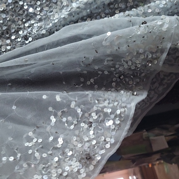 Mac duggal 93655 Grey 10 NWT, MOB perfect Cap Sl Aline - Picture 5 of 8